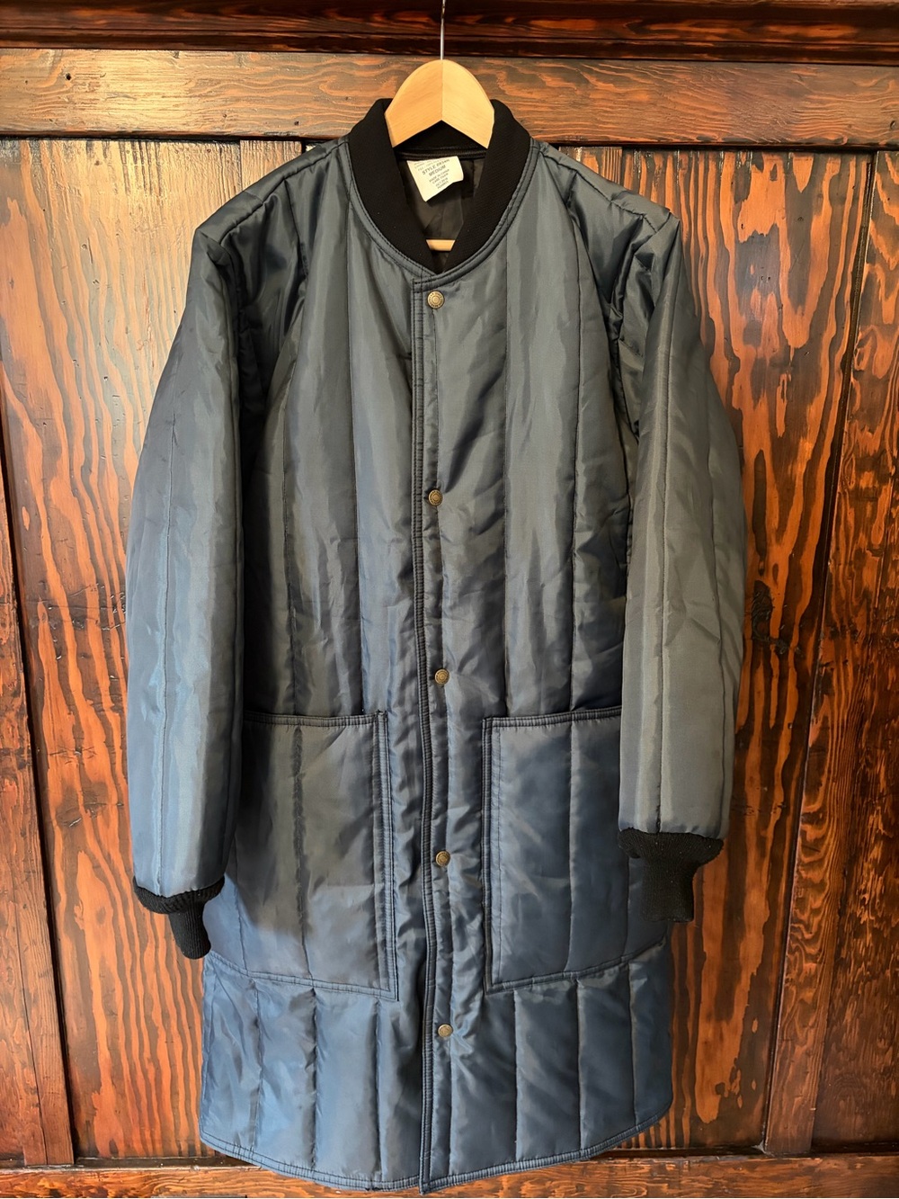 Women’s Long Quilted Coat - Navy